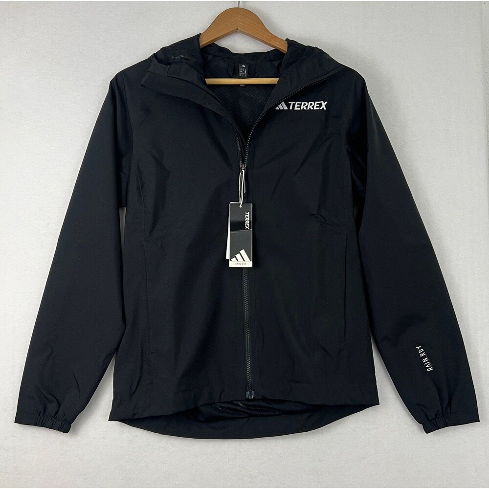 Adidas Terrex Multi 2L RAIN.RDY Jacket Women's Small Black Hooded Waterproof NWT
